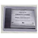 Byron Buxton 2023 Topps Museum Collection Primary Pieces Quad Relic Numbered 82/99 - Minnesota Twins Baseball Card Byron Buxton 2023 Topps Museum Collection Primary Pieces Quad Relic Numbered 82/99 - Minnesota Twins Baseball Card