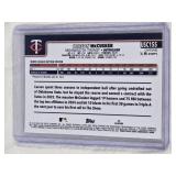 Carson McCusker Rookie 2025 Topps Chrome Blue Refractor #USC155 and Numbered 174/199 - Minnesota Twins Baseball Card Carson McCusker Rookie 2025 Topps Chrome Blue Refractor #USC155 and Numbered 174/199 - Minnesota Twins Baseball Card