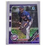 Royce Lewis Rookie 2019 Bowman Chrome Purple Shimmer Refractor #BCP-151 - Minnesota Twins Baseball Card Royce Lewis Rookie 2019 Bowman Chrome Purple Shimmer Refractor #BCP-151 - Minnesota Twins Baseball Card