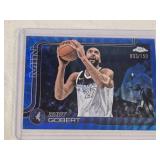 Rudy Gobert 2025 Topps Chrome Blue Wave Refractor #165 and Numbered 93/150 - Minnesota Timberwolves Basketball Card Rudy Gobert 2025 Topps Chrome Blue Wave Refractor #165 and Numbered 93/150 - Minnesota Timberwolves Basketball Card