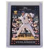 Justin Verlander Rookie Cup 2007 Topps Auto #160 - Detroit Tigers Baseball Card Justin Verlander Rookie Cup 2007 Topps Auto #160 - Detroit Tigers Baseball Card