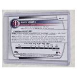 Riley Quick Rookie 2025 Bowman Sky Blue SP #BD-23 and Numbered 289/499 - Minnesota Twins Baseball Card Riley Quick Rookie 2025 Bowman Sky Blue SP #BD-23 and Numbered 289/499 - Minnesota Twins Baseball Card