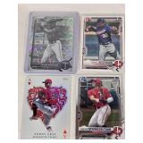 Lot of 26 Minnesota Twins Baseball Cards Featuring Players Like Joe Ryan, Carlos Correa, and Sonny Gray with Special Features Like Rookie and Chrome Cards Lot of 26 Minnesota Twins Baseball Cards Featuring Players Like Joe Ryan, Carlos Correa, and Sonny Gray with Special Features Like Rookie and Chrome Cards