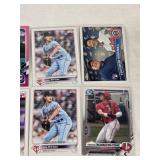 Lot of 26 Minnesota Twins Baseball Cards Featuring Players Like Joe Ryan, Carlos Correa, and Sonny Gray with Special Features Like Rookie and Chrome Cards Lot of 26 Minnesota Twins Baseball Cards Featuring Players Like Joe Ryan, Carlos Correa, and Sonny Gray with Special Features Like Rookie and Chrome Cards