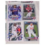 Lot of 26 Minnesota Twins Baseball Cards Featuring Players Like Joe Ryan, Carlos Correa, and Sonny Gray with Special Features Like Rookie and Chrome Cards Lot of 26 Minnesota Twins Baseball Cards Featuring Players Like Joe Ryan, Carlos Correa, and Sonny Gray with Special Features Like Rookie and Chrome Cards