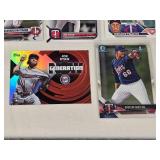Lot of 26 Minnesota Twins Baseball Cards Featuring Players Like Joe Ryan, Carlos Correa, and Sonny Gray with Special Features Like Rookie and Chrome Cards Lot of 26 Minnesota Twins Baseball Cards Featuring Players Like Joe Ryan, Carlos Correa, and Sonny Gray with Special Features Like Rookie and Chrome Cards