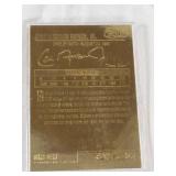 Cal Ripken Jr. 1993 Bleachers Gems of the Game 23KT Gold Card #345/1998 - Baltimore Orioles Baseball Card Cal Ripken Jr. 1993 Bleachers Gems of the Game 23KT Gold Card #345/1998 - Baltimore Orioles Baseball Card