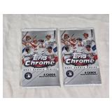 Lot of 2 Unopened Packs of 2021 Topps Chrome Update Series Lot of 2 Unopened Packs of 2021 Topps Chrome Update Series