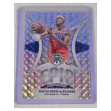 Shai Gilgeous-Alexander 2023-24 Panini Mosaic Silver Holo Prizm Epic Performers #1 - Oklahoma City Thunder Basketball Card Shai Gilgeous-Alexander 2023-24 Panini Mosaic Silver Holo Prizm Epic Performers #1 - Oklahoma City Thunder Basketball Card