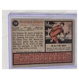 Warren Spahn 1962 Topps #100 - Milwaukee Braves Vintage Baseball Card Warren Spahn 1962 Topps #100 - Milwaukee Braves Vintage Baseball Card