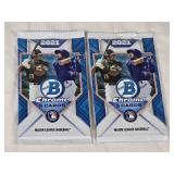 Lot of 2 Unopened 2021 Bowman Chrome Baseball Card Packs Lot of 2 Unopened 2021 Bowman Chrome Baseball Card Packs