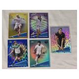 Lot of 5 Numbered Tennis Refractors Featuring Pablo Andujar, John Newcombe, Thiago Seyboth Wild, Alejandro Davidovich Fokina, and Charles Pasarell Lot of 5 Numbered Tennis Refractors Featuring Pablo Andujar, John Newcombe, Thiago Seyboth Wild, Alejandro Davidovich Fokina, and Charles Pasarell
