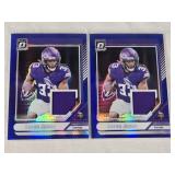 Lot of 2 Aaron Jones Prism Relic Football Cards with Jersey Patch Lot of 2 Aaron Jones Prism Relic Football Cards with Jersey Patch