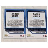 Lot of 2 Aaron Jones Prism Relic Football Cards with Jersey Patch Lot of 2 Aaron Jones Prism Relic Football Cards with Jersey Patch