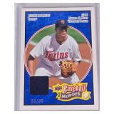 Justin Morneau 2008 Upper Deck Baseball Heroes Game Used Relic and Numbered #35/50 - Minnesota Twins Baseball Card Justin Morneau 2008 Upper Deck Baseball Heroes Game Used Relic and Numbered #35/50 - Minnesota Twins Baseball Card