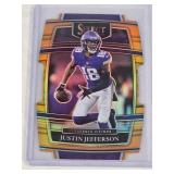 Justin Jefferson 2021 Panini Select Bronze Prizm Die Cut #23 and Numbered 244/249 - Minnesota Vikings Football Card Justin Jefferson 2021 Panini Select Bronze Prizm Die Cut #23 and Numbered 244/249 - Minnesota Vikings Football Card