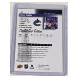 Quinn Hughes Rookie 2019-20 Upper Deck MVP Silver Auto Stanley Cup Edition #97 - Vancouver Canucks Hockey Card Quinn Hughes Rookie 2019-20 Upper Deck MVP Silver Auto Stanley Cup Edition #97 - Vancouver Canucks Hockey Card