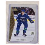 Quinn Hughes Rookie 2019-20 Upper Deck Series 1 Die Cut #5 - Vancouver Canucks Hockey Card Quinn Hughes Rookie 2019-20 Upper Deck Series 1 Die Cut #5 - Vancouver Canucks Hockey Card