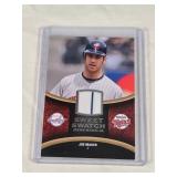 Joe Mauer 2008 Upper Deck Sweet Spot Sweet Swatch Memorabilia Game Used Relic #SS-JM - Minnesota Twins Baseball Card Joe Mauer 2008 Upper Deck Sweet Spot Sweet Swatch Memorabilia Game Used Relic #SS-JM - Minnesota Twins Baseball Card