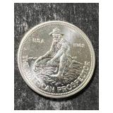 1982 ENGELHARD PROSPECTOR ROUND 1 TROY OZ .999 FINE SILVER