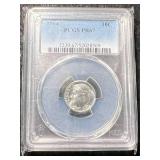 1964 US PROOF ROOSEVELT DIME PCGS PF67