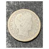 1906 US BARBER QUARTER