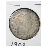 1909 US BARBER HALF DOLLAR