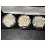 1921P-D-S US MORGAN SILVER DOLLARS IN CASE