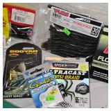 Large Lot of Yum, P-Line, Spider Wire, Net Bait, Zoom, Eagle Claw