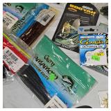 Large Lot of Yum, P-Line, Spider Wire, Net Bait, Zoom, Eagle Claw