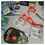 Large Lot of Yum, P-Line, Spider Wire, Net Bait, Zoom, Eagle Claw