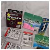 Large Lot of Tackle Spiderwire, VMC, Booyah, Freedom, Yamamoto