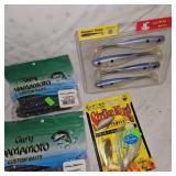 Lot of Berkley Flouro, Booyah, Yum, Yamamoto, Dip It