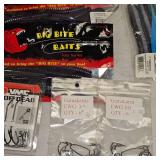Lot of Tackle, Booyah, Big Bite, Zoom, Yamamoto, P-Line, VMC, Owner