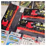 Lot of Tackle, Booyah, Big Bite, Zoom, Yamamoto, P-Line, VMC, Owner