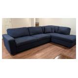 LL - Thomasville Navy Blue Sectional Sofa LL - Thomasville Navy Blue Sectional Sofa