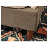 LL - Grey Upholstered Queen Bed Frame with Headboard LL - Grey Upholstered Queen Bed Frame with Headboard