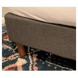 LL - Grey Upholstered Queen Bed Frame with Headboard LL - Grey Upholstered Queen Bed Frame with Headboard