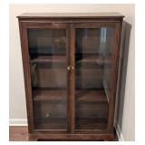 LL - Vintage Wood & Glass Display Cabinet LL - Vintage Wood & Glass Display Cabinet