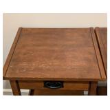 LL - Pair of Wood Side Tables with Drawers LL - Pair of Wood Side Tables with Drawers