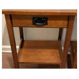 LL - Pair of Wood Side Tables with Drawers LL - Pair of Wood Side Tables with Drawers