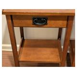 LL - Pair of Wood Side Tables with Drawers LL - Pair of Wood Side Tables with Drawers