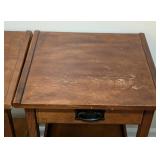 LL - Pair of Wood Side Tables with Drawers LL - Pair of Wood Side Tables with Drawers