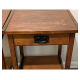 LL - Pair of Wood Side Tables with Drawers LL - Pair of Wood Side Tables with Drawers