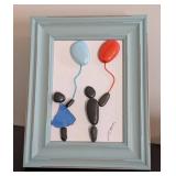 UL - Stone & Sea Glass Art - Framed 8x10 UL - Stone & Sea Glass Art - Framed 8x10