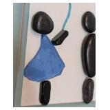 UL - Stone & Sea Glass Art - Framed 8x10 UL - Stone & Sea Glass Art - Framed 8x10