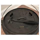 LL - Overmont Cast Iron Dutch Oven - Camping LL - Overmont Cast Iron Dutch Oven - Camping