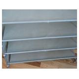 MB - 4-Tier Fabric Shoe Organizer Rack, Metal Frame MB - 4-Tier Fabric Shoe Organizer Rack, Metal Frame