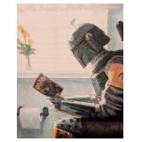 LL - Buckl 8x10 Canvas Print - Humorous Mandalorian-Inspired Bathroom Artwork LL - Buckl 8x10 Canvas Print - Humorous Mandalorian-Inspired Bathroom Artwork
