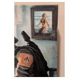 LL - Buckl 8x10 Canvas Print - Humorous Mandalorian-Inspired Bathroom Artwork LL - Buckl 8x10 Canvas Print - Humorous Mandalorian-Inspired Bathroom Artwork
